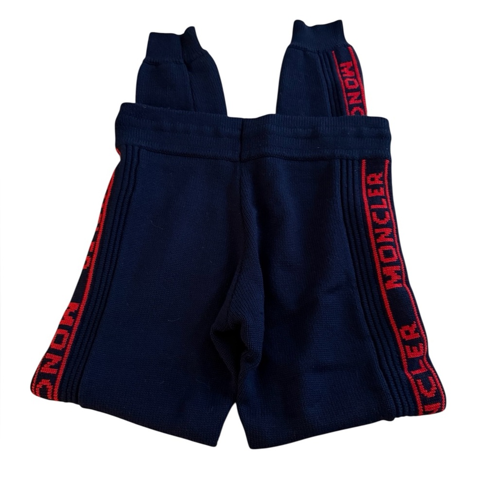 Moncler Logo Navy Wool Joggers.